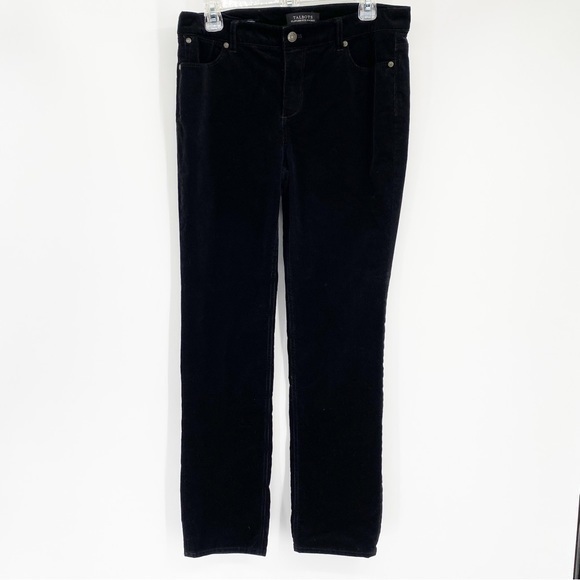 Talbots Black Flawless Five Pocket Corduroy Straight Jeans Size 8 - Picture 1 of 6